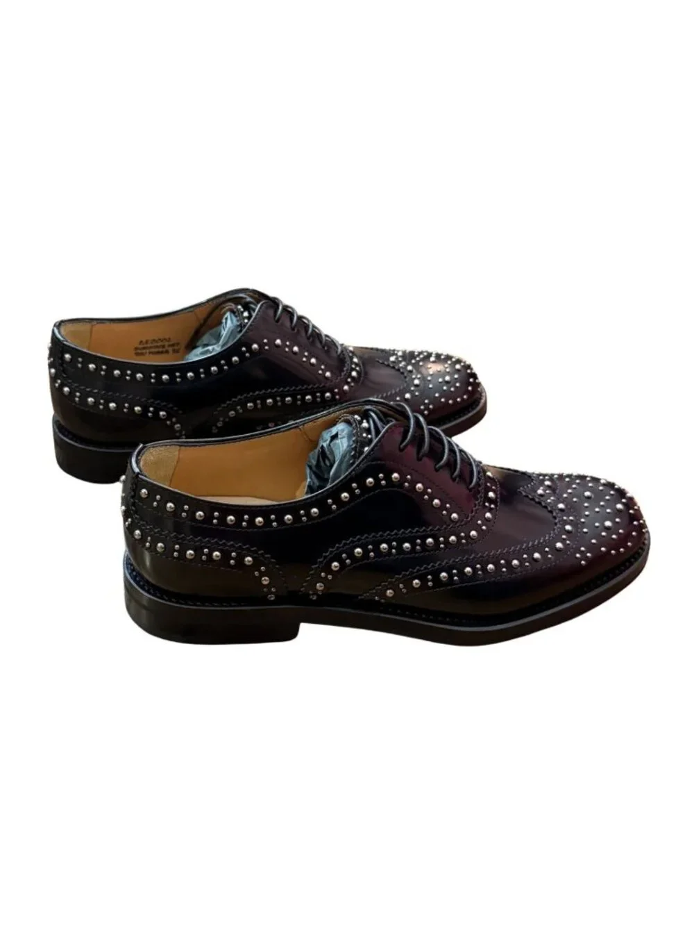 Church's Burwood Met. Polished Binder Oxford Brogue Studs NWOB $1450 Sz 36